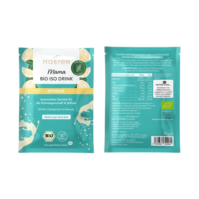 Mabyen organiczny napój izotoniczny cytrynowy – opakowanie produktu