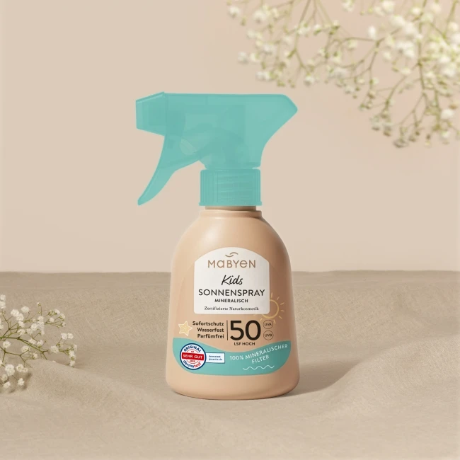 Mabyen spray przeciwsłoneczny SPF 50+ non-nano dla dzieci i niemowląt