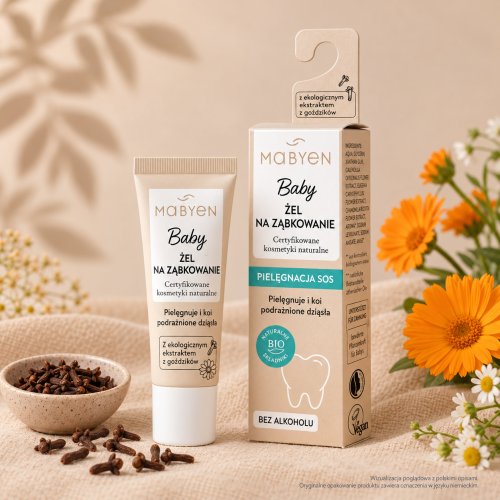 Naturalny żel na ząbkowanie MABYEN Baby żel łagodzący dyskomfort podczas ząbkowania.png